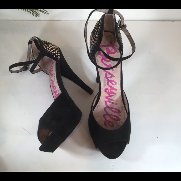 BETSEY JOHNSON BETSEYVILLE PLATFORM STILETTOS 10 - Picture 10 of 15